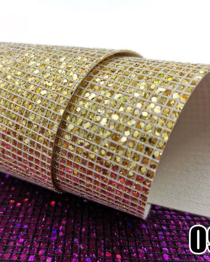 Glittering Luxe Faux Leather Crafting Sheet for Creative DIY Projects