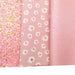 Golden Heart Glitter Leather and Daisy Pattern Faux Leather Crafting Sheets