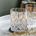 European Elegance Gold Glassware Collection - Wine, Whiskey, Cocktail, Beer Glasses