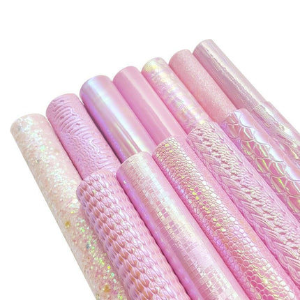 Sparkling Pink Holographic Vinyl Fabric Collection - Perfect for DIY Creations