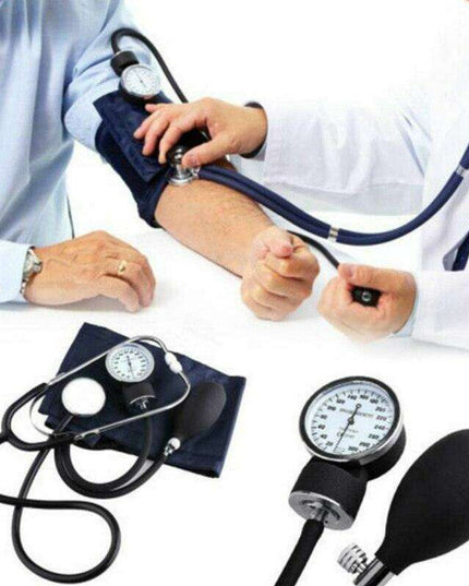 Home Blood Pressure Monitoring Set with Stethoscope and Adjustable Nylon Cuff