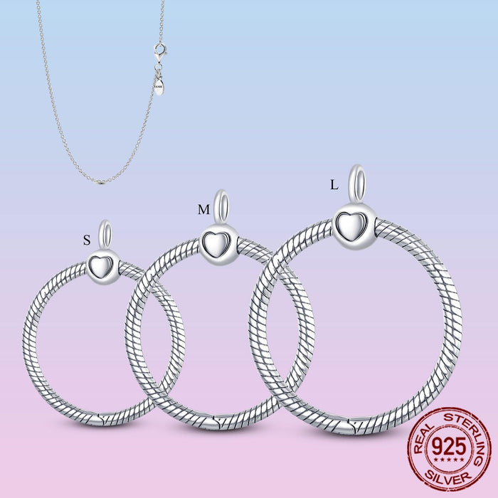 925 Silver O Pendant Necklace - Customizable Minimalist Jewelry for Her