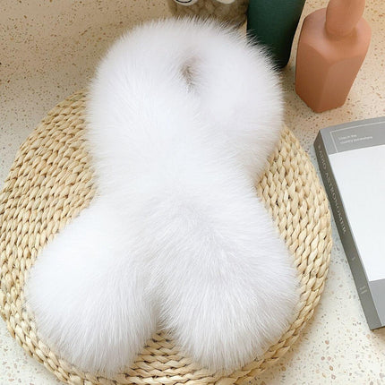 Opulent Fox Fur and Wool Scarf Collar - Transform Your Winter Wardrobe with Elegance