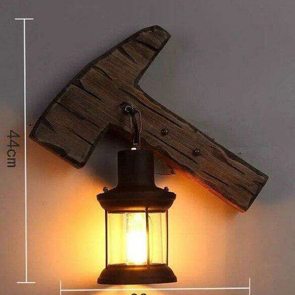 Vintage Wooden Wall Sconce - Classic LED Light Fixture for Home and Hospitality Spaces
