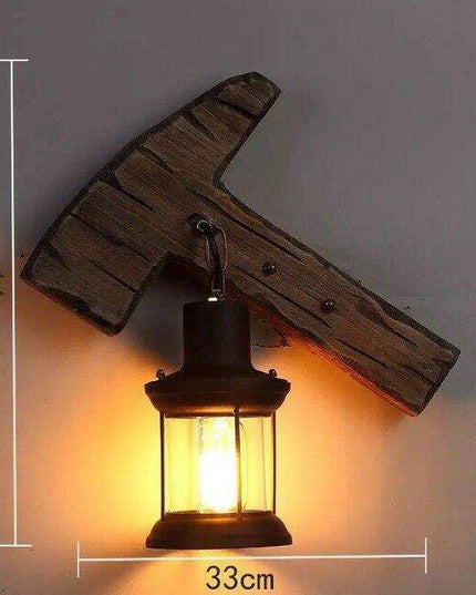 Vintage Wooden Wall Sconce - Classic LED Light Fixture for Home and Hospitality Spaces