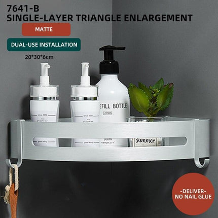 Stylish Wall-Mounted Bathroom Organizer in Premium Space Aluminum: A Luxurious Storage Solution