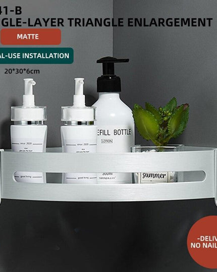 Stylish Wall-Mounted Bathroom Organizer in Premium Space Aluminum: A Luxurious Storage Solution