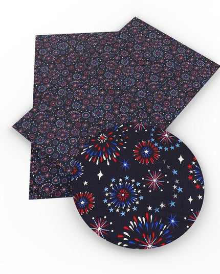 Patriotic Faux Leather Crafting Material - 20*33cm