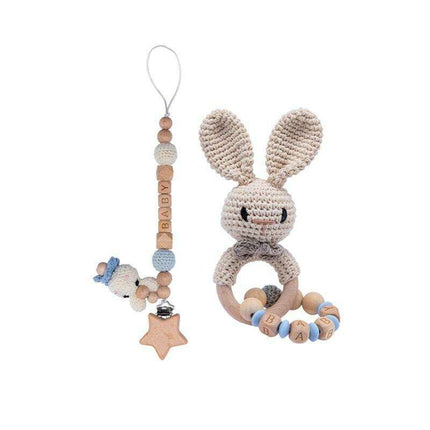 Eco-Friendly Wooden Rattle Set for Baby's Sensory Growth