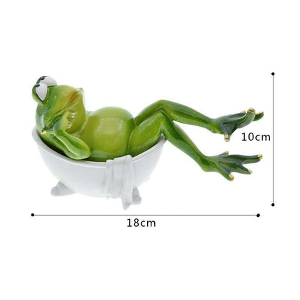 Charming Whimsical Frog Resin Figurines - Fun Decor for a Stylish Home Ambiance