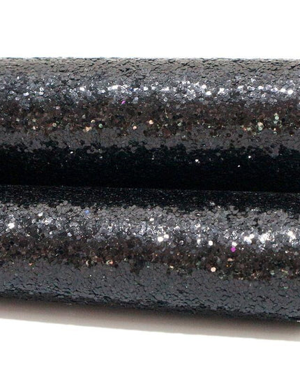 Sparkling Chunky Glitter Faux Leather Sheet - Ideal for Creative DIY Projects
