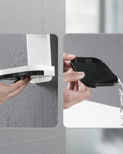 Double Layer Soap and Sponge Storage Shelf with Easy Installation and Draining Holder