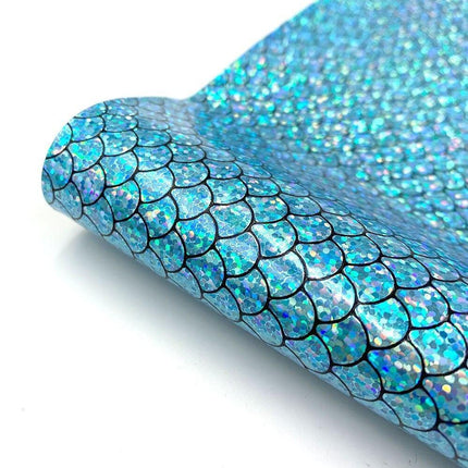 Holographic Mermaid Faux Leather - Ultimate DIY Essential for Creators