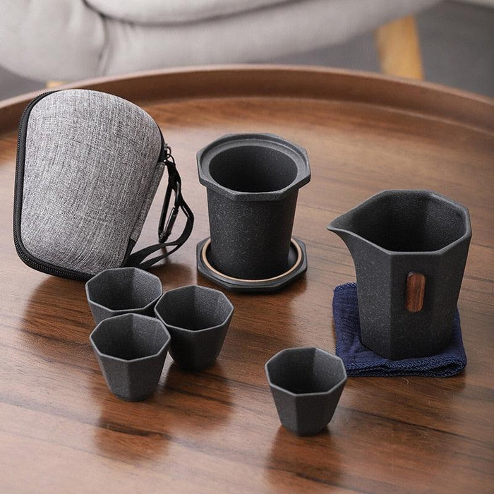 Zen Harmony Ceramic Tea Set - Luxurious Japanese Tea Ceremony Kit for Tea Connoisseurs