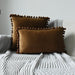 Velvet Plush Pillow Cases with Delightful Pom Pom Accents - Elevate Your Space with Luxury and Charm