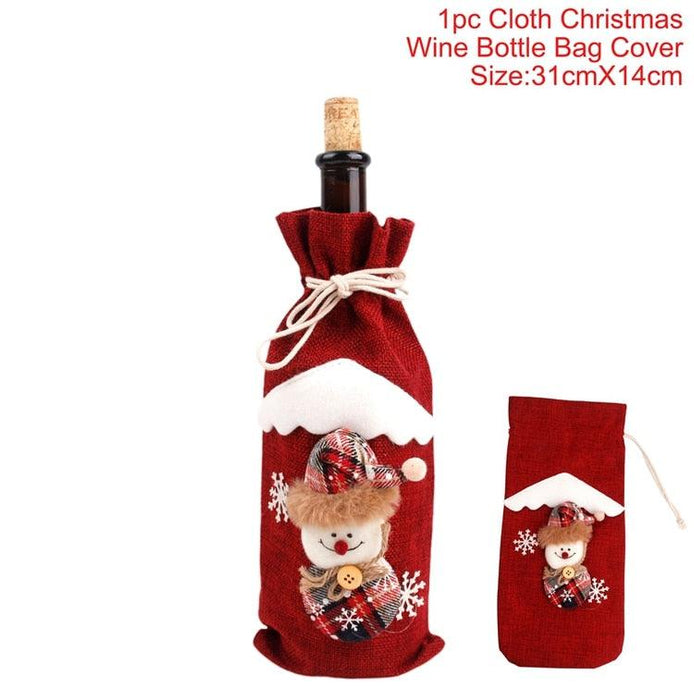 Joyful Christmas Wine Bottle Sleeve for Festive Holiday Delight