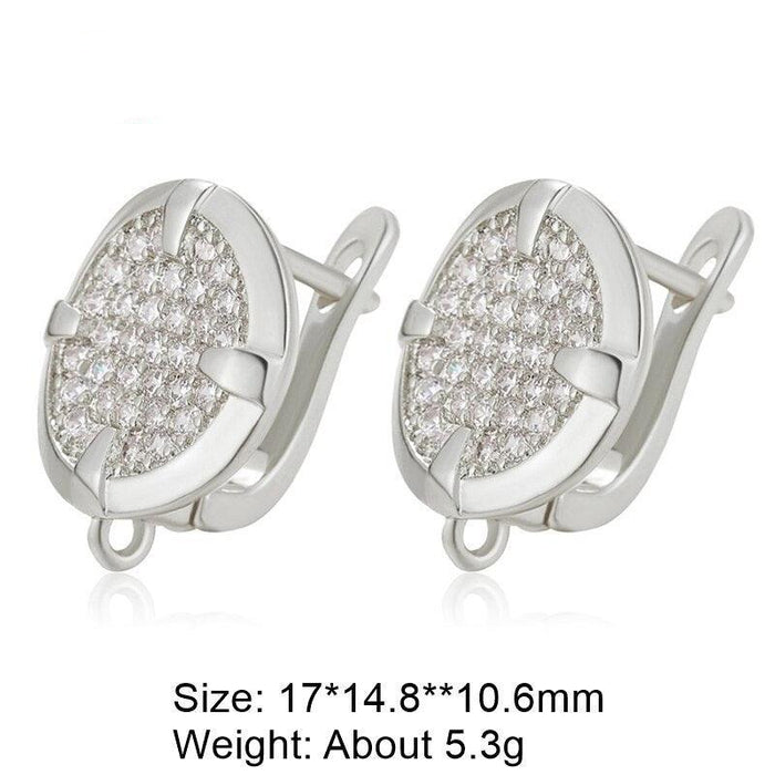 Stunning Handmade Gold & Silver Earring Hooks Adorned with Dazzling Austrian Crystals - Eco-Friendly Luxury Jewelry