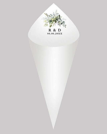 Customizable 30-Piece Wedding Confetti Cone Collection - Create Magical Moments