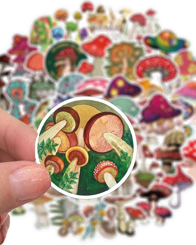Enchanting Mushroom Sticker Art Collection