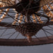 6-Head Retro Bicycle Wheel Pendant Light with Wooden Beads and Hemp Rope