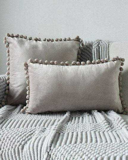 Luxurious Velvet Pillowcases with Whimsical Pom Pom Details - Ultimate Comfort and Charm