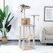Luxurious Multi-Level Cat Tower: Stylish Oasis with Plush Beds and Sturdy Scratch Posts