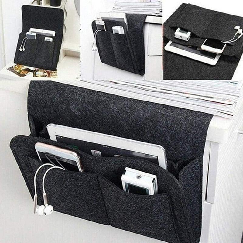 Bedside Hanging Organizer with Multi-Pocket Design and Non-Slip Feature