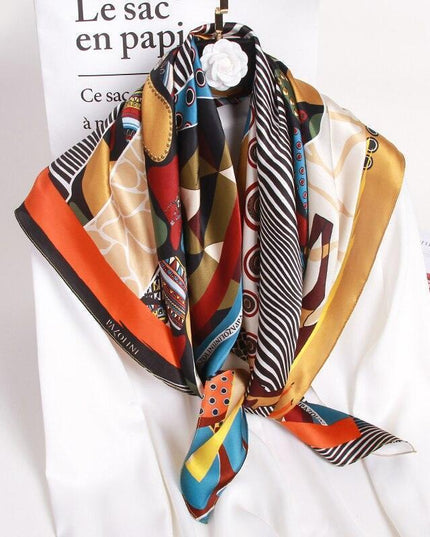 Luxurious Floral Silk Scarf for Women - Chic Neck Wrap for Holiday Elegance