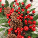 DIY Rustic Christmas Wreath Frame with Pine Cones and Berry Accents