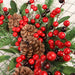 Rustic Christmas Wreath Making Kit with Pine Cones and Berry Accents