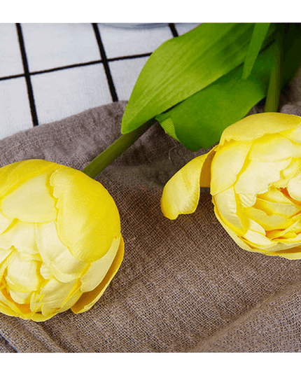 Luxurious 6-Piece Silk Tulip Flower Arrangement for Elegant Home Styling