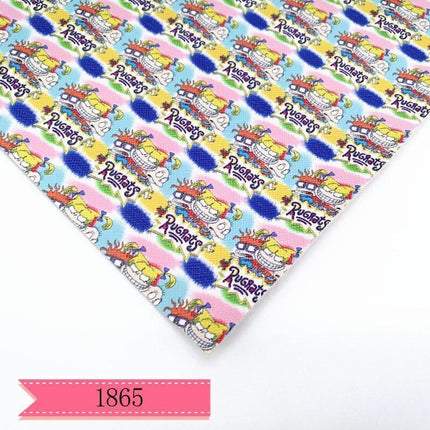 Cartoon Character Printed PVC Leather Craft Sheet for DIY Projects