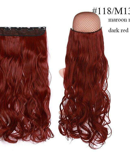 LuxeLocks 24" Curly Vibrant Synthetic Hair Extension - Effortless Glamour and Versatile Styling