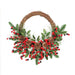 DIY Rustic Christmas Wreath Frame with Pine Cones and Berry Accents