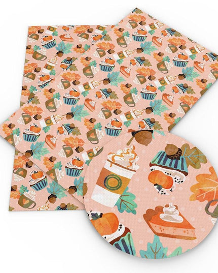 Fall-Inspired Premium Vegan Leather - Versatile DIY Crafting Material for Creative Projects