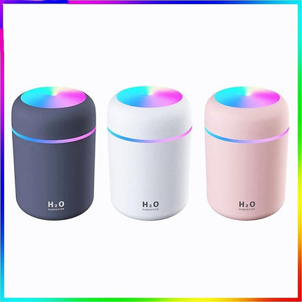 Vibrant USB Aroma Diffuser and Humidifier with Dual Mist Options and Soothing Night Light