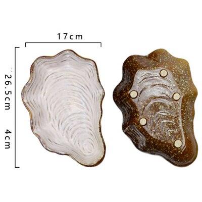 Opulent Ceramic Seashell Plate for Luxurious Dining