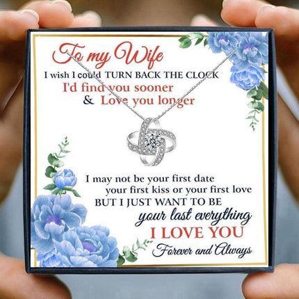 Eternal Love Heart Knot Pendant Necklace - A Stunning Gift for Her