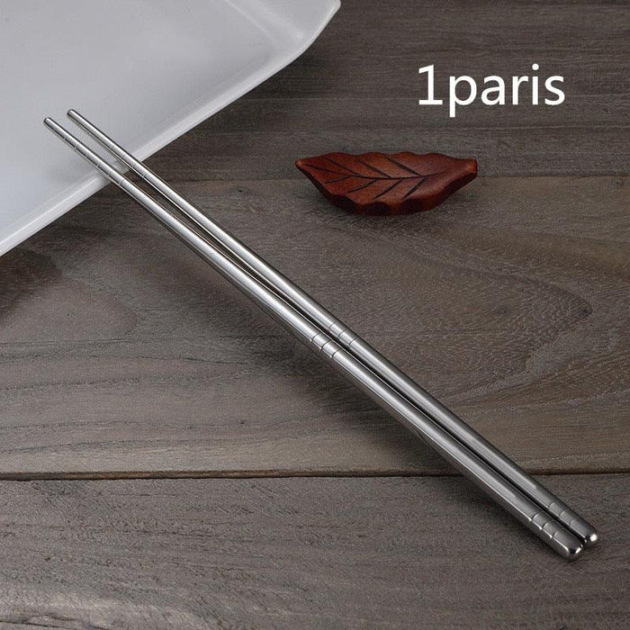 Elegant Korean Stainless Steel Sushi Chopsticks - Premium Dining Upgrade