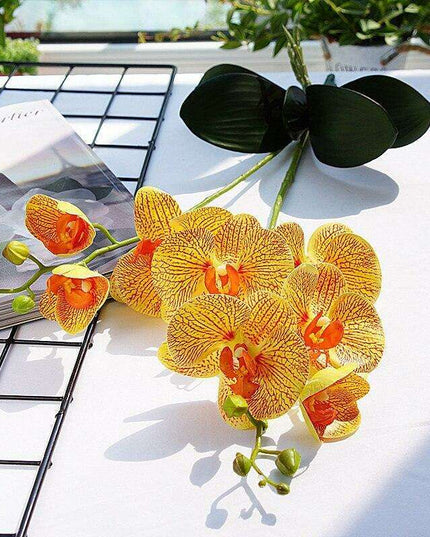 Realistic White Orchid - Premium Faux Flower for Elegant Home & Event Decor