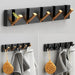 Space-Saving Black Gold Towel Hanger with Dual Installation Options