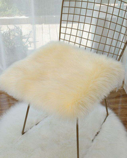Soft Pink Plush Seat Cushion - Enhance Your Home with Cozy Elegance