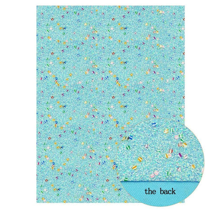 Iridescent Blue Snake Glitter Fabric for Creative Crafting