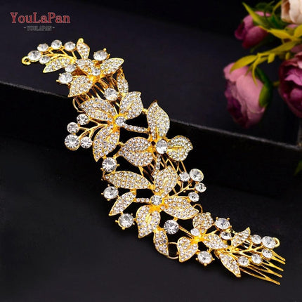Glamorous Indian Bridal Rhinestone Tiara and Floral Hairpiece Collection for Wedding Splendor