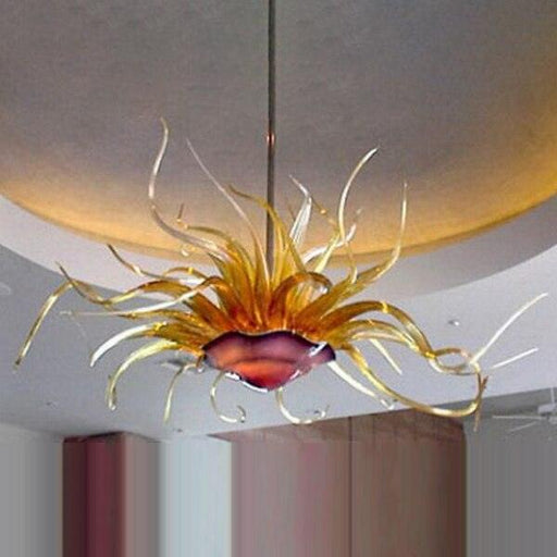 Modern LED Murano Glass Chandelier with Adjustable Cable-Locks
