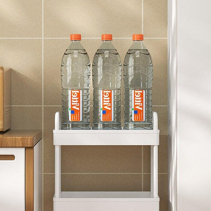 Sleek Mobile Rolling Storage Cart with Innovative Millive Wheel Design - Smart Shelving Solution