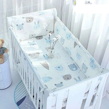 Newborn's Comfy Cotton Crib Bedding Collection - 5-Piece Bundle for Peaceful Sleep