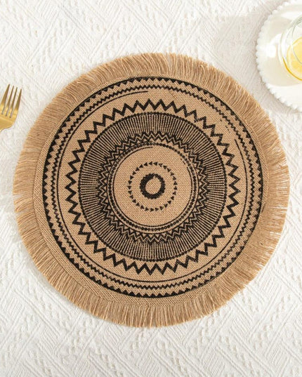 Sophisticated Round Linen Placemat for an Elevated Dining Experience