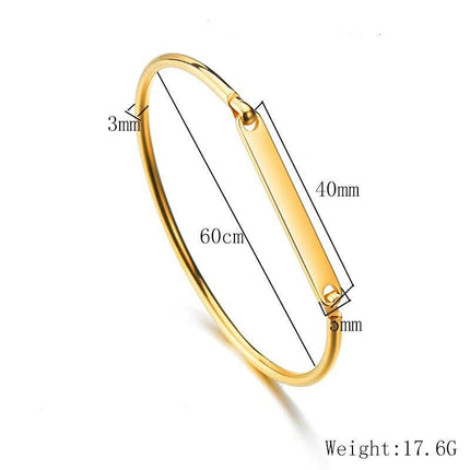 Personalized Elegance Engraved Stainless Steel Bracelet - A Cherished Memory