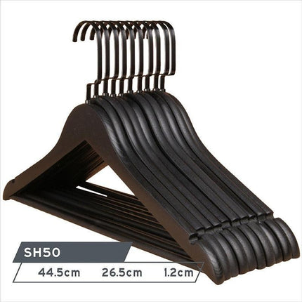 Premium Wide Wooden Hangers Set - 10 Luxurious Pieces for Your Closet